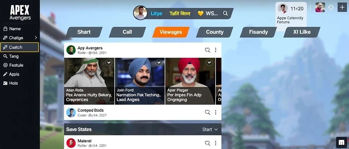 Apex Avengers Online Community Apex Avengers online community screenshot showing players from different Indian states discussing strategies in a multilingual forum