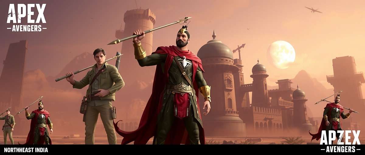 Apex Avengers Northeast Expansion Concept art for upcoming Northeast India expansion in Apex Avengers showing new characters and locations